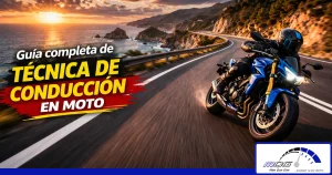 técnica de conducción en moto aplicada a curva con control y fluidez