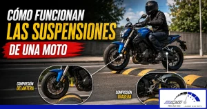 Cómo funcionan las suspensiones de una moto: funcionamiento de la suspensión delantera y trasera