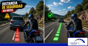 distancia de seguridad en moto entre motorista y vehículo delantero
