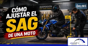Cómo medir el SAG de una moto con el piloto sobre la motocicleta